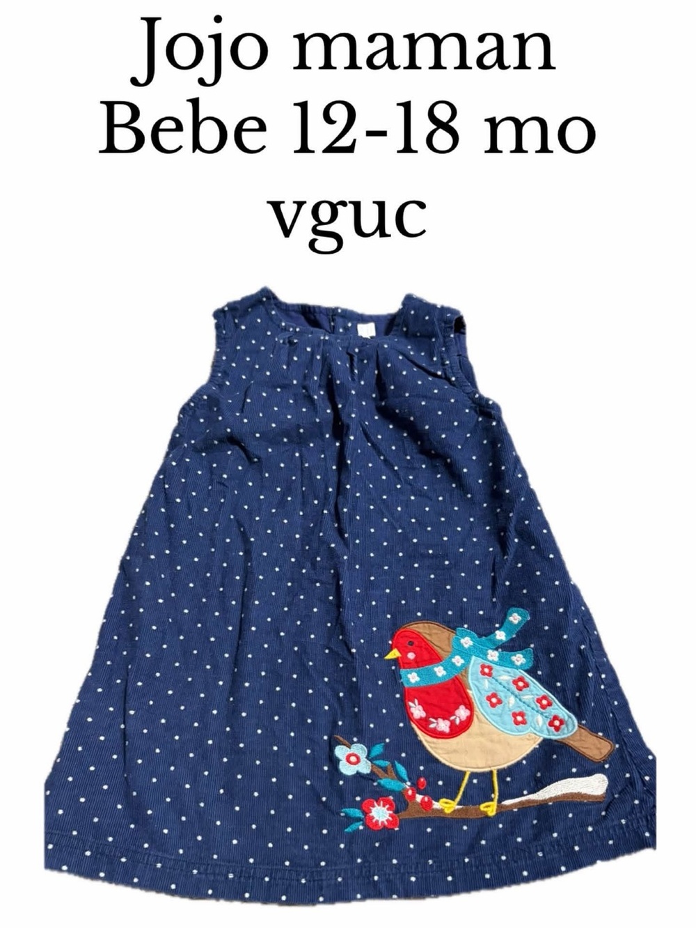 Jojo maman Bebe 12-18 mo bird dress